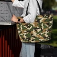 thumbnail image 6 of Large Beach Bags Water-resistant Sandproof - Camouflage Green Classic Cute Beach Tote Bags for Women with Zipper, 6 of 6