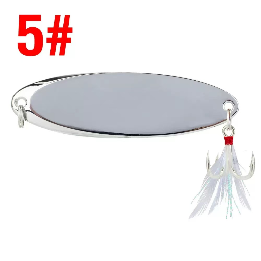 5PC personalized custom style Length and width Fishing Lures Jigs 3D Printing Luya Bait Snakehead Rod Sequins with Hook