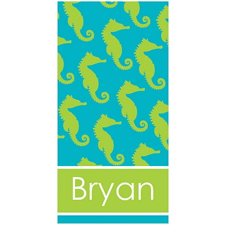 Personalized Sea Horse Beach Towel