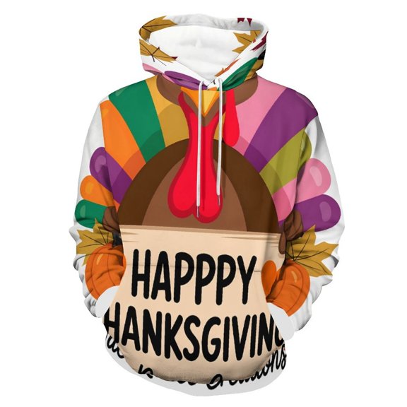 Autumn Happy Thanksgiving Turkey Men's Women New Sweatshirt Hoodie Men's Plus Size Sweatshirt Hooded Sweatshirt 3d Printed Street Men's Cloth