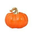 thumbnail image 2 of 4 Inch Ceramic Pumpkin Decor, Realistic Orange Artificial Gourd for Fall Home Decor, High Simulation Centerpiece for Halloween Thanksgiving Table Kitchen Shelf Ornament, 2 of 6