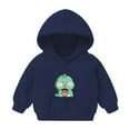 thumbnail image 2 of Jinhomg Unisex Boys Girls Sweatshirt Toddler Kids Cute Dinosaur Print Hoodies Fall Winter Long Sleeve Warm Tops Lightning Deals of Today Navy 110, 2 of 3