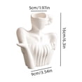 thumbnail image 3 of Plastic Statue Flower Vase,Modern Artistic Human Shape Decor Flower Vase,Small White Vase for Table,Shelf,Living Room,Office,Bedroom,6.3x3.74 Inch, 3 of 8