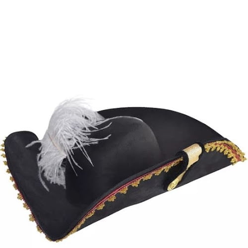Black Pirate Captain Hat - Walmart.com