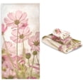thumbnail image 6 of Coolnut 3 PCS Towel Cosmos Colorful Flower Cotton Bath Towel Set (1 Bath Towel, 1 Hand Towel, 1 Washcloth) for Bathroom, Super Soft and Quick Dry Towels, 6 of 6