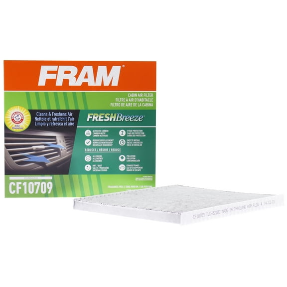 FRAM Fresh Breeze Cabin Air Filter, CF10709 Fits select: 2012-2017 HYUNDAI ACCENT, 2010-2013 KIA FORTE