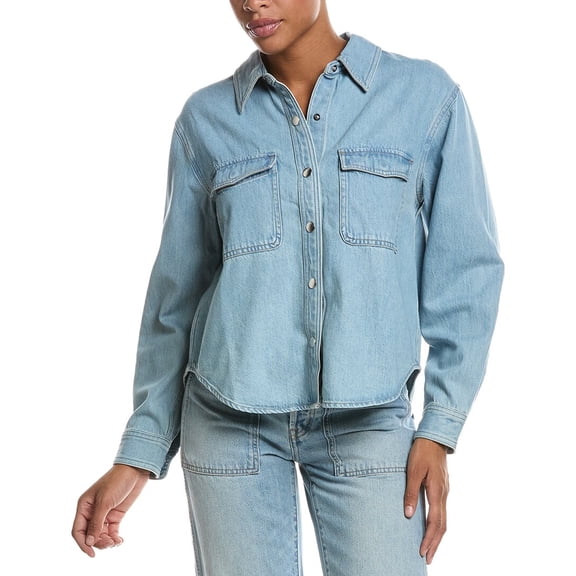 Madewell womens Airy Denim Shirt Jacket, s, Blue