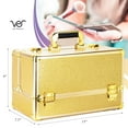 thumbnail image 5 of Train Makeup Case Organizer Cosmetic Storage Makeup Box with 6 Extendable Trays Locks and Keys by Ver Beauty-VP00247, 5 of 6