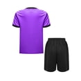 thumbnail image 2 of JanJean Kids Boys Soccer Jersey and Shorts Set Athletic T-Shirt Football Team Training Uniforms Purple 4, 2 of 5