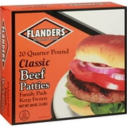 Flanders Beef Patties Family Pack Quarter Pounders, 5 Lb