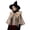 Beige, variant on Women's Short Capelet Gold Tone Cloak Court Style Shoulder Cover Costume For Evening Party Renaissance Theme