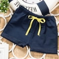 thumbnail image 2 of Generic Toddler Boys Girls Toddler Summer Solid Color Cotton Five Points Shorts Thin Beach Pants Spring Autumn Winter Clothes for Home Holiday Party Leisure （4-5 Years Yellow）, 2 of 3