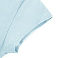 thumbnail image 5 of TODOZO T Shirts for Women Casual Lightweight Soft Basic Tees 92% Cotton Blue Regular Shoulder Short Sleeve T Shirt for Women Summer Slimming and Fashionable with Pleats Waist Cinching Short Body., 5 of 6