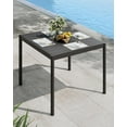 thumbnail image 2 of Aluminum Outdoor Metal Table for 2-4 Person,35" x 36" Rectangle Patio Dining Tables with Rectangular Non-Slip Stripe for Outiside Backyards, Porches, Gardens or Poolside, 2 of 7