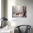 thumbnail image 3 of ARISTURING  Winter Landscape Canvas Print Wall Art - Mystic Forest Mountain Landscape with Deer Nature Wilderness Poster, Modern Art Rustic Scenic for Living Room, Bedroom, Office, 3 of 4