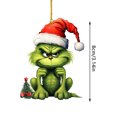 thumbnail image 3 of Adorno para árbol de Navidad Grinch con colgantes de monstruo verde divertidos y bonitos de 8cm para interiores, 3 of 5