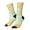 2 Black-2, variant on Yellow With Teal Marble Crew Socks for Men & Women, Breathable Casual Athletic Ankle Socks