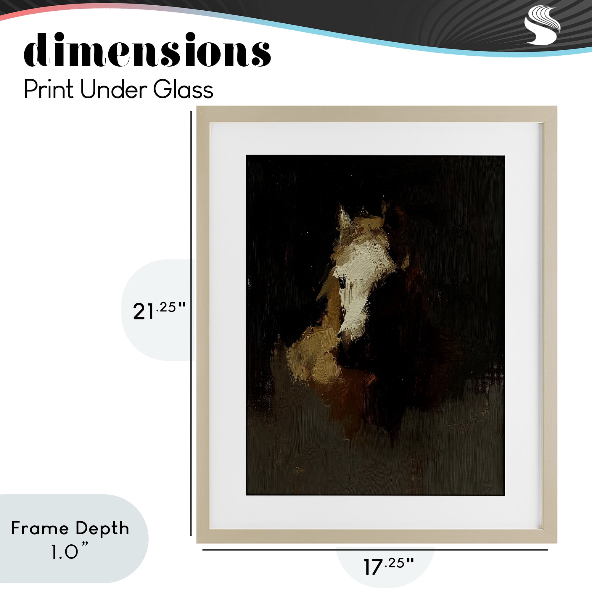Stupell Industries Abstract Rider Horse Illusion Birch Framed Print Under Glass, design by Svetlana Aleynikova