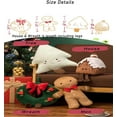 thumbnail image 2 of Christmas Plush Toy Gingerbread Man Plushie Stuffed Doll Soft Hugging Pillow Cushion Fluffy Toy for Christmas Party Decor Gifts, 2 of 7