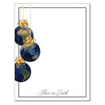 Peace On Earth Letterhead Laser & InkJet Printer Paper - 8.5in.x11in. - 25 Sheets (olhx98125) - Holiday Stationery, Christmas Writing Paper