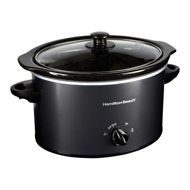 Hamilton Beach 3 qt. Black Stoneware Slow Cooker