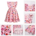 thumbnail image 3 of IDOPIP Toddler Kids Girls Back to School Dress Cartoon Print Ruffle Dresses First Day of School Outfit, 3 of 8