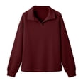 thumbnail image 5 of Women'S Clothing Women's Solid Sweatshirt Women's Hooded Sweatshirt Winter Knit Pullover Stylish Stand Collar Casual Comfortable Warm Loungewear Tops, 5 of 6