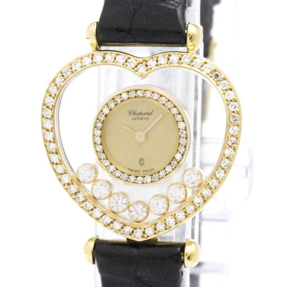 Pre-Owned CHOPARD Happy Diamond Heart 18K Gold Ladies Watch 20/4516 Polished (Good)