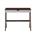 thumbnail image 4 of 36''L Computer Desk, Modern Vanity Desk, Office Desk with Spacious Tabletop and Big Drawer, Multi-fucntional Writing Table for Home Office, Espresso, 4 of 6