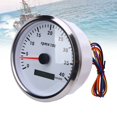 thumbnail image 5 of M Buder 110mm 4.33 in Universal Tachometer Gauge 4000 RPM with Hour Meter 7 Color Backlight DC 9-32V Marine Automotive Replacement White Dial Silver Bezel, 5 of 9
