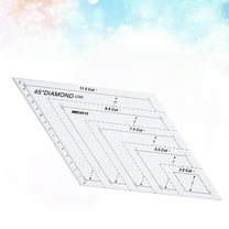 GOOHOCHY Patchwork Ruler 45 Degree Rhomboid Quilting Ruler Patchwork Plastic Template Sewing Accessories