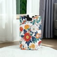 thumbnail image 6 of Yayeee Freestanding Laundry Hamper with Handle Collapsible Large Storage Basket for Clothes, Colorful Flowers Pattern, 6 of 7