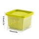 thumbnail image 3 of Fiudx Caja de Almacenamiento, Contenedor de Verduras con Dos Compartimentos, Diseño de Drenaje Integrado, Recipiente para Conservar La Frescura de Los Alimentos, Organizador para La Preparación de Co, 3 of 6