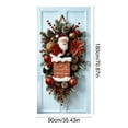 thumbnail image 3 of Cortina navideña para puerta | Cortina con estampado de Papá Noel | Tela colgante para puerta o pared | Cortina de poliéster de 89 x 180 cm para decoración festiva del hogar, 3 of 6