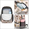 thumbnail image 4 of Mushroom and Sprig Pink Pattern 17" School Backpacks for Teens,Waterproof Oxford Fabric,S-Shape Padded Straps for School,Travel,Hiking,Camping, 4 of 6