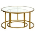 thumbnail image 4 of Evelyn&Zoe Watson Round Nested Coffee Table in Brass, 4 of 5