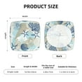 thumbnail image 6 of Uemuo Algae Corals and Seashells Pattern Waterproof Square Couch Cushion Covers, Magic Sofa Covers Washable, Stretch Sofa Seat Cushion Slipcovers, 6 of 9