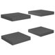 thumbnail image 1 of Conjunto de 4 Repisas Flotantes cuadradas de MDF Panal en acabado Gris alto brillo vidaXL, 1 of 7