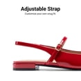 thumbnail image 6 of Women’s Pointed Toe Slingback Flats, Adjustable Ankle Strap Low Heel Dress Shoes for Work & Daily Wear, 6 of 8