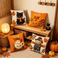 thumbnail image 3 of Fall Decor Fall Thanksgiving Pillow Covers 18x18 Inch Set of 4 Fall Pumpkin Cushion Case Fall Throw Pillows Covers Autumn Farmhouse Decor Cushion Pillow Cover For Porch Sofa Couch Bed Livingroom, 3 of 8