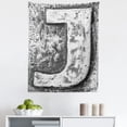 thumbnail image 1 of Letter J Tapestry, Worn Look Initials Majuscule J Old Fashion Royal Letters Grey Design, Fabric Wall Hanging Decor for Bedroom Living Room Dorm, 5 Sizes, Black Grey, by Ambesonne, 1 of 1