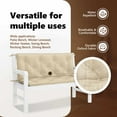 thumbnail image 4 of vidaXL Indoor/Outdoor Bench Cushions 2 pcs, Non-slip, Water-Repellent, Beige 47.2"x19.7"x2.8", 4 of 8