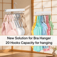 White 1 Pack Wood Space Saving Foldable Closet Hangers for Bras Tank ...