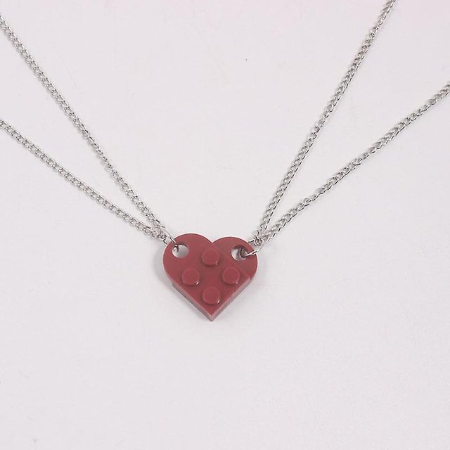 Cute Love Heart- Brick Keychain For Elements Key Ring Jewelry