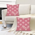 thumbnail image 4 of Valentine''s Day Pillow Covers 18x18 Inch Set of 2 Small Pink Hearts Love Pillow Decor Throw Pillow Covers Valentine Cushion Case Decoration for Sofa Couch Pink, 4 of 6