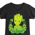 thumbnail image 3 of Marvel Guardians of the Galaxy - Groot Go Green St. Patrick's Day - Toddler And Youth Girls Fitted Short Sleeve Graphic T-Shirt, 3 of 5