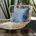 thumbnail image 2 of Amrita Sen Boho Mandala Plant Throw Pillow with Removable Cover in Blue Orange White 18x18, 2 of 4