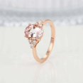 thumbnail image 6 of HeartsAndYou 2ct Natural Morganite & Diamond Solitaire with Accent Ring 14k SOLID Rose Gold, 6 of 9