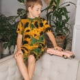 thumbnail image 4 of Balery Sunflowers 7 Conjunto de Pijama Infantil de Manga Corta con Estampado – Ropa de Dormir de Algodón Suave-3X-Large, 4 of 6