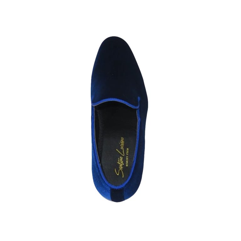 Mens Santino Luciano Shoes Soft Velvet Slip on Loafer Formal 